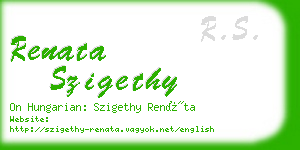 renata szigethy business card